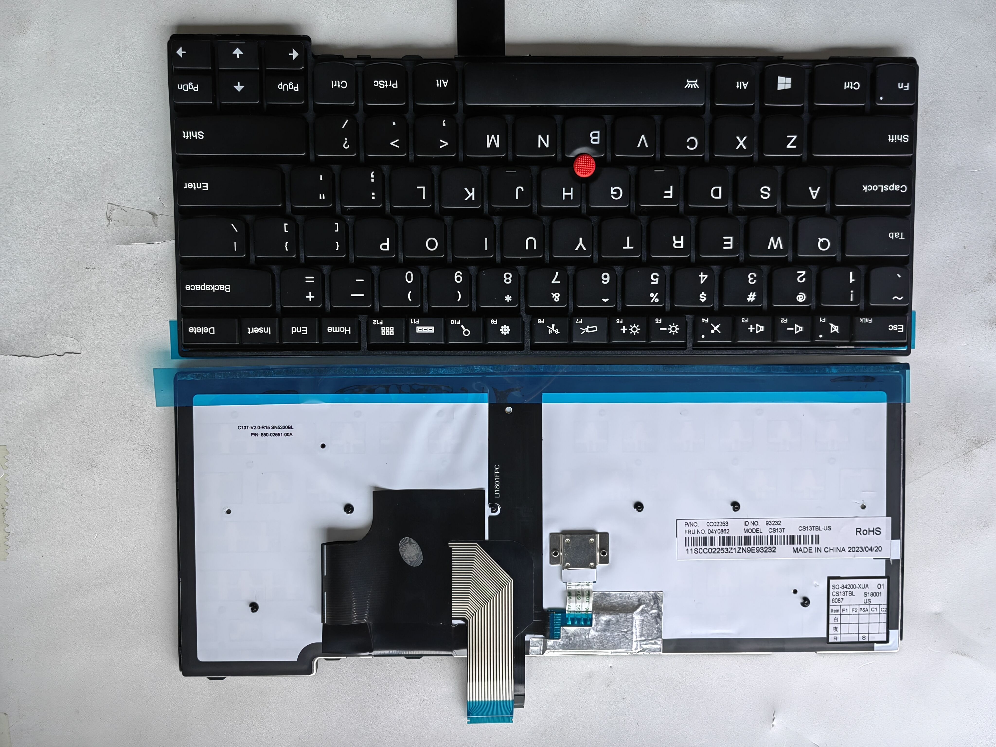 Picture of New Replacement Laptop Keyboard For IBM E431/T440/T460/E440/T431/L440/T450/L450 BLACK FRAME BLACK With Point Backlit (OEM) US Layout